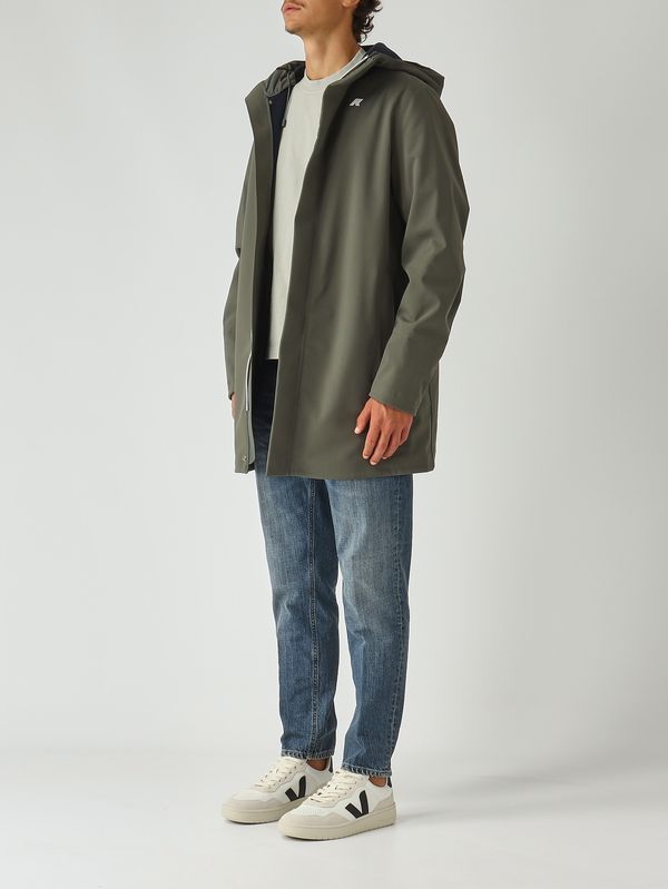 3. Veste homme Marlyn Bonded en tissu stretch imperméable Militaire K-Way k7126uw