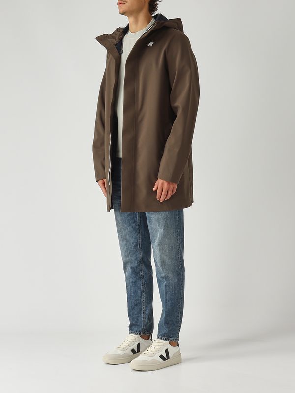 3. Veste homme Marlyn Bonded en tissu stretch imperméable Olive K-Way k7126uw