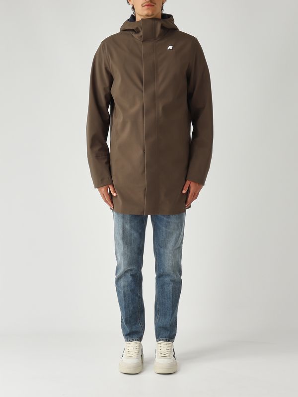 1. Veste homme Marlyn Bonded en tissu stretch imperméable Olive K-Way k7126uw