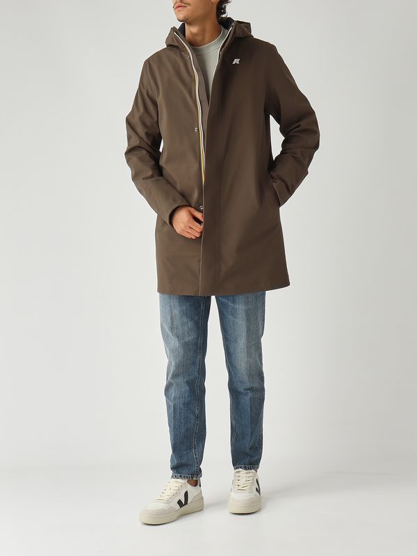 2. Veste homme Marlyn Bonded en tissu stretch imperméable Olive K-Way k7126uw