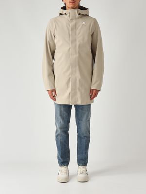 Veste homme Marlyn Bonded en tissu stretch imperméable Beige K-Way