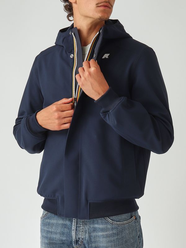 5. Veste homme Joachim Bonded en tissu stretch imperméable Marine K-Way k3135kw