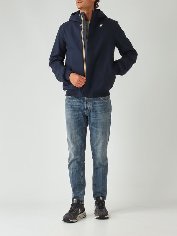 2. Veste homme Joachim Bonded en tissu stretch imperméable Marine K-Way k3135kw