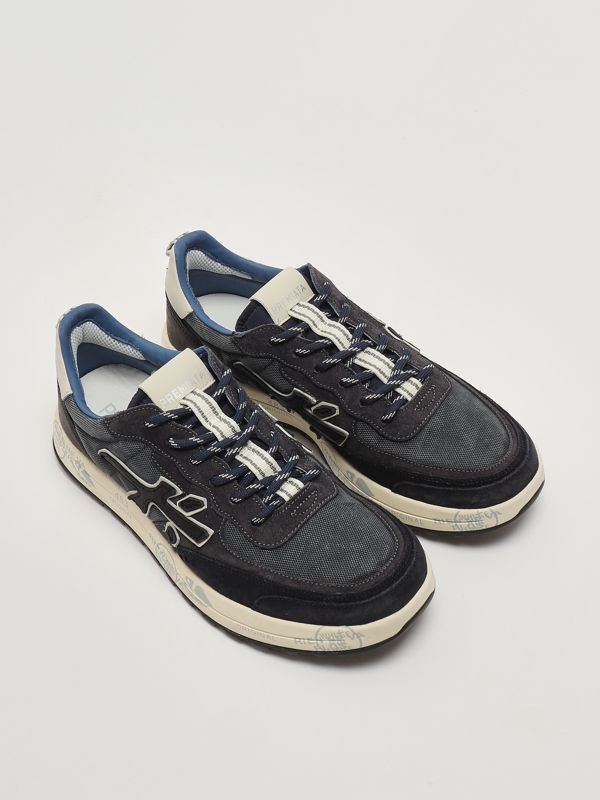 4. Nous 7726 suede and nylon sneakers for men Navy Premiata nou07726