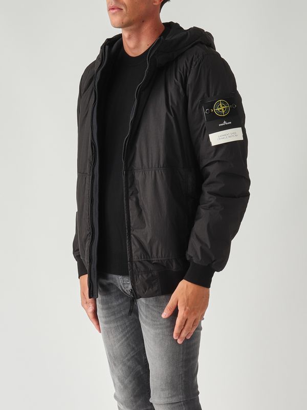 3. Recycled Crinkle Reps nylon jacket for men Black Stone Island k2s154100013s0a23