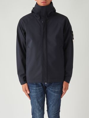 1. Stretch soft shell parka for men Navy blue