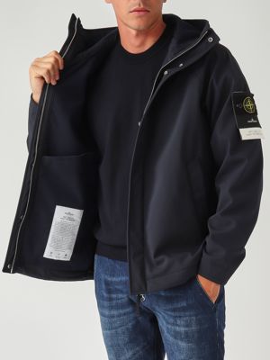 4. Stretch soft shell parka for men Navy blue