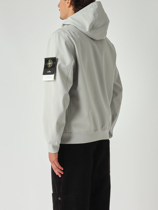 4. Giacca uomo in soft shell stretch Grigio Perla Stone Island k2s15q100004s0b22