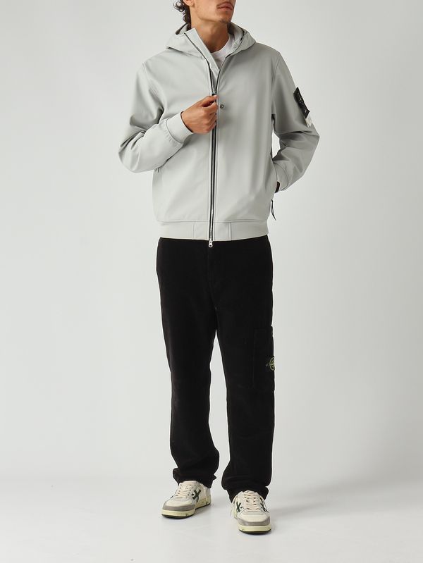 2. Giacca uomo in soft shell stretch Grigio Perla Stone Island k2s15q100004s0b22