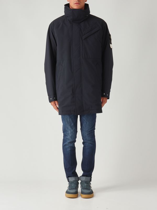 1. Cappotto uomo in soft shell stretch Navy Stone Island k2s15710002s0a27