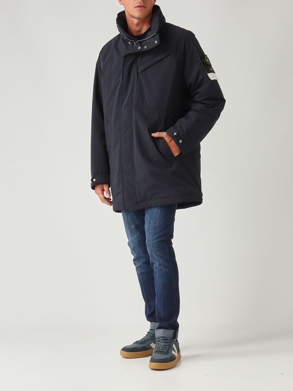 2. Cappotto uomo in soft shell stretch Navy Stone Island k2s15710002s0a27