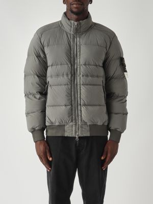 Light stretch nylon down jacket for men Cement Stone Island