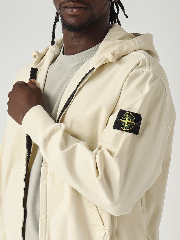 5. Felpa uomo in cotone biologico Panama Avorio Stone Island k2s156100017s0184