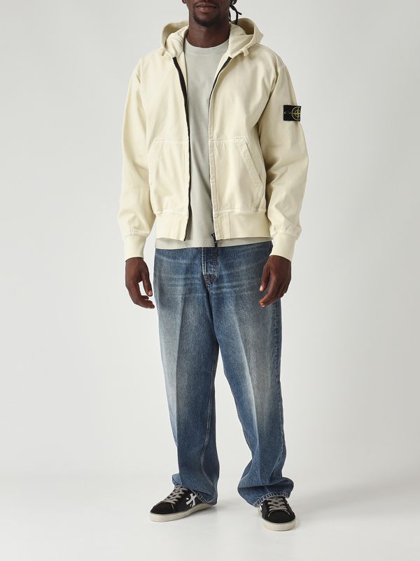 2. Felpa uomo in cotone biologico Panama Avorio Stone Island k2s156100017s0184