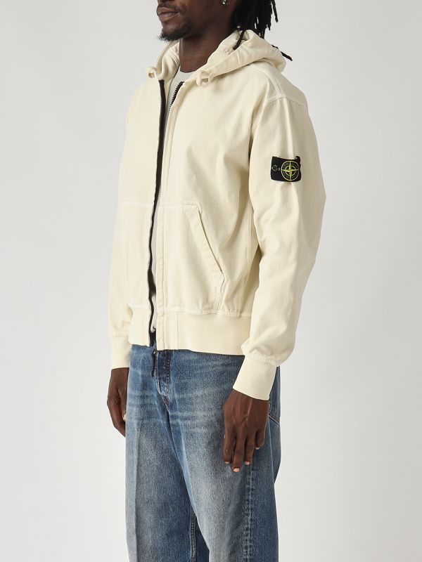 3. Felpa uomo in cotone biologico Panama Avorio Stone Island k2s156100017s0184