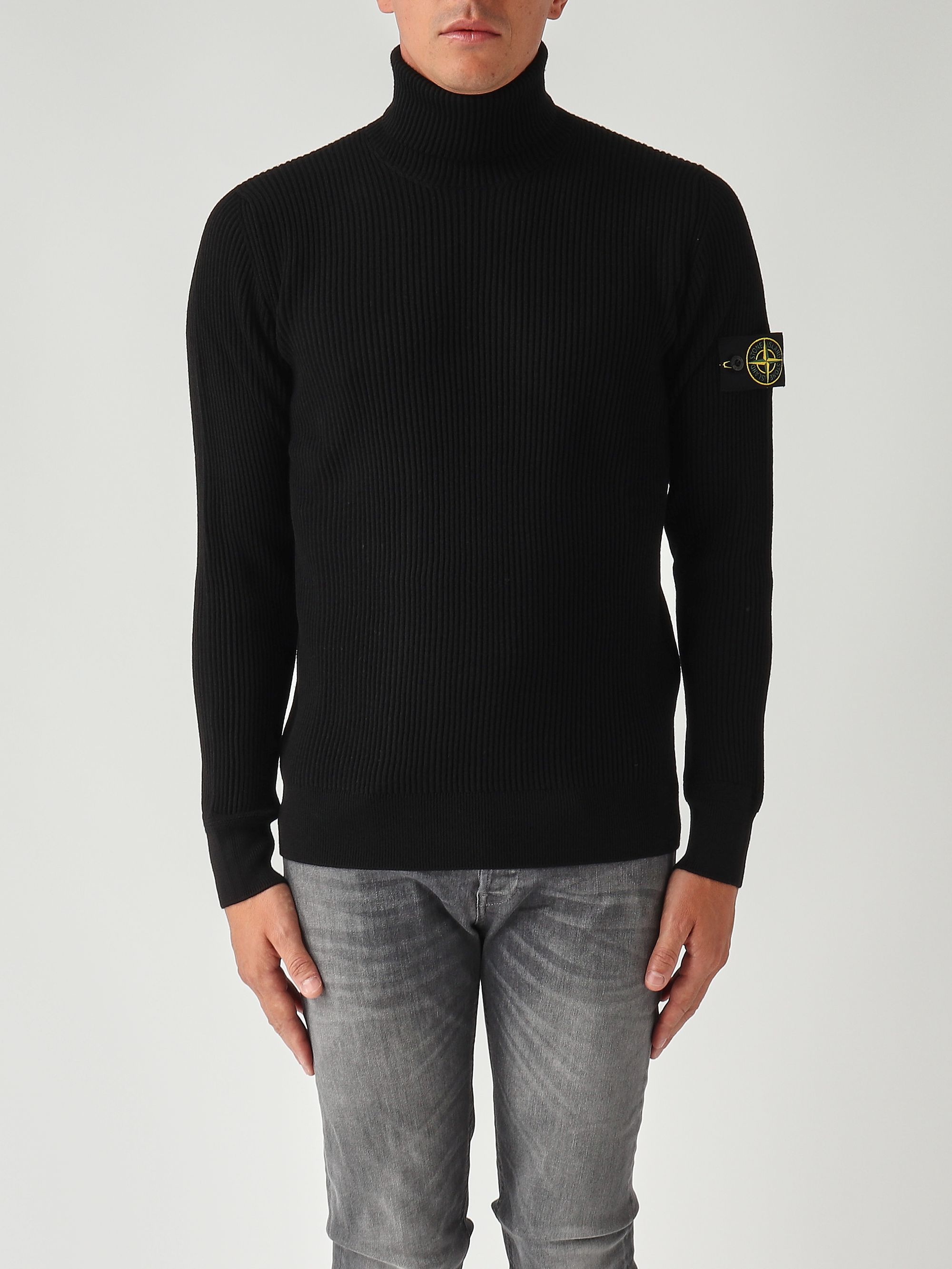 Full rib RWS wool turtleneck for men k2s155100052s00c2 Black