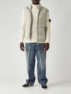 2. Jersey de cuello alto para hombre de lana virgen RWS Marfil