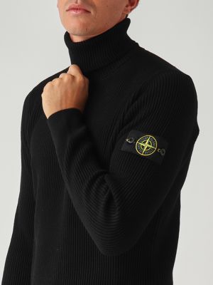 4. Jersey de cuello alto para hombre de lana virgen RWS Negro