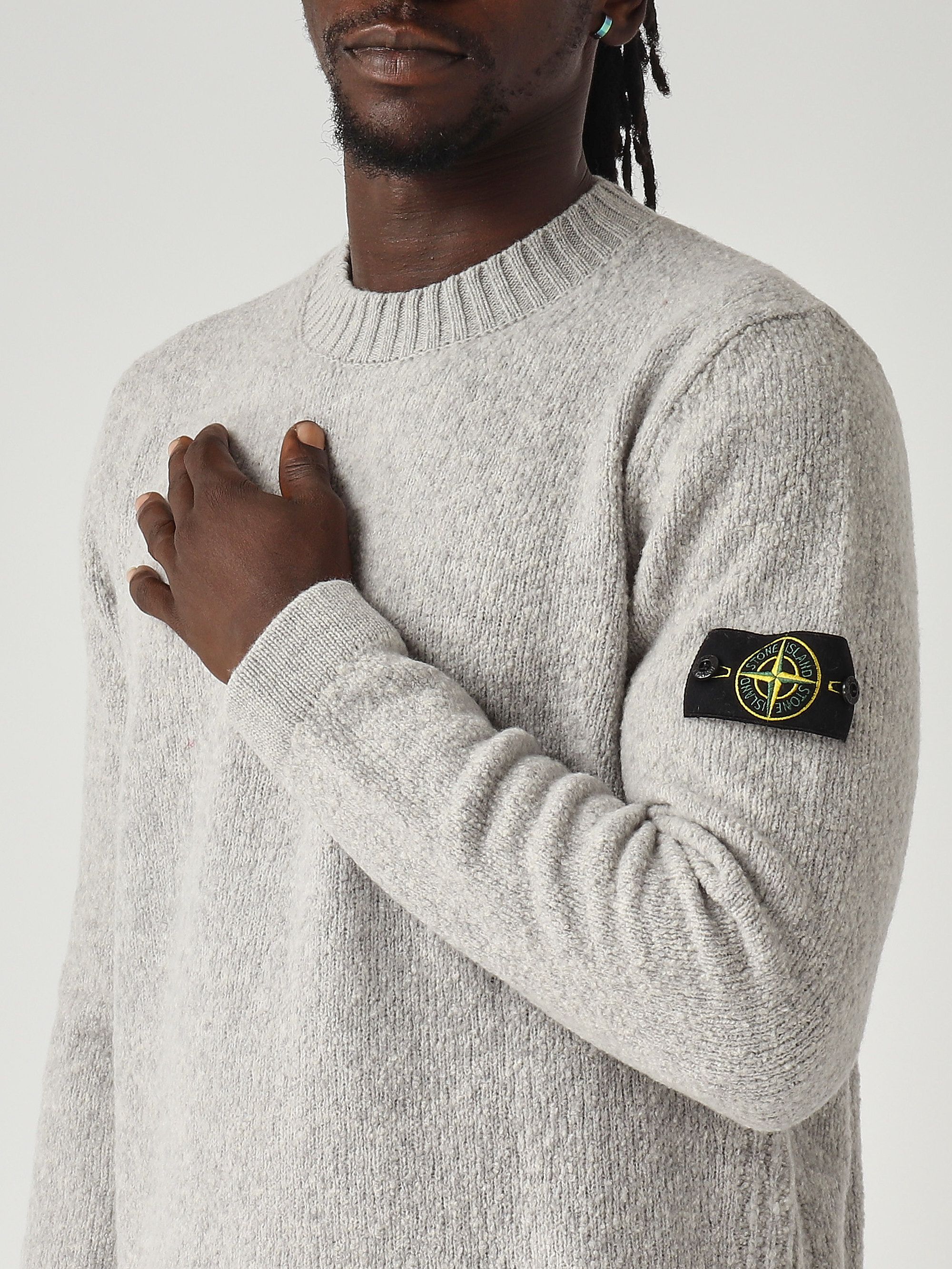 Fancy Yarn wool and nylon blend sweater for men k2s155100056s00n2