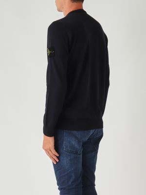 3. Pull en pure laine RWS pour homme Bleu Marine Stone Island k2s155100071s00c4