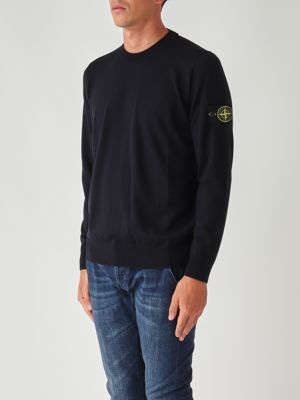 2. Pull en pure laine RWS pour homme Bleu Marine Stone Island k2s155100071s00c4