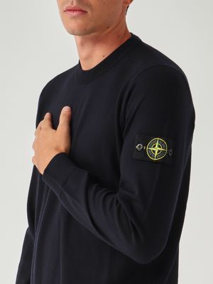 4. Pull en pure laine RWS pour homme Bleu Marine Stone Island k2s155100071s00c4