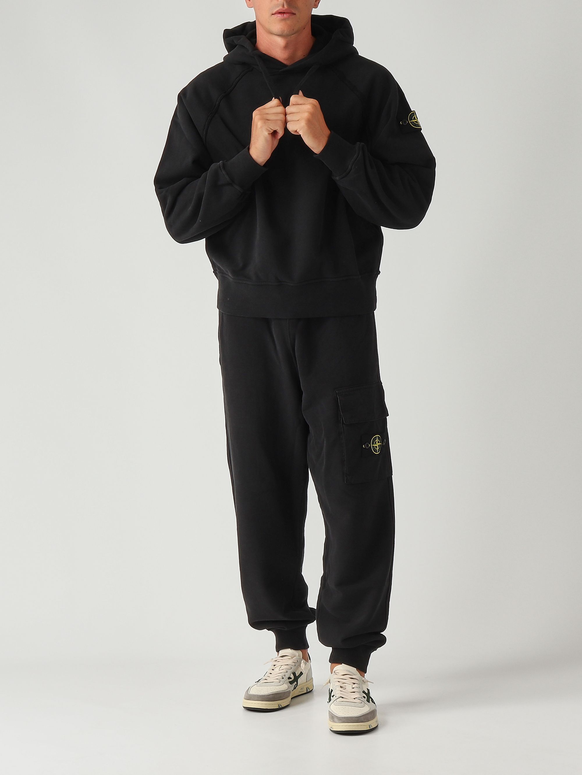 Brushed organic cotton fleece sweatshirt for men