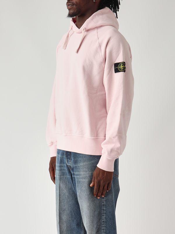 3. Sudadera de hombre de algodón orgánico perchado Rosa Stone Island k2s156100023s0a20