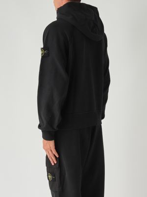 3. Sudadera de hombre de algodón orgánico perchado Negro