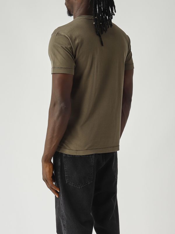 4. Herren T-Shirt aus 60/2-Baumwoll-Jersey Militär Stone Island k2s152100027s0013