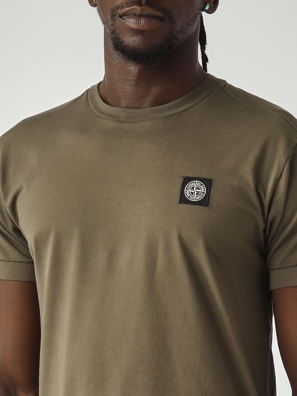 5. Herren T-Shirt aus 60/2-Baumwoll-Jersey Militär Stone Island k2s152100027s0013