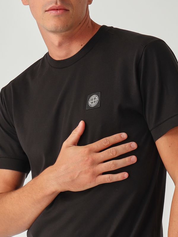 4. Herren T-Shirt aus 60/2-Baumwoll-Jersey Schwarz Stone Island k2s152100027s0013