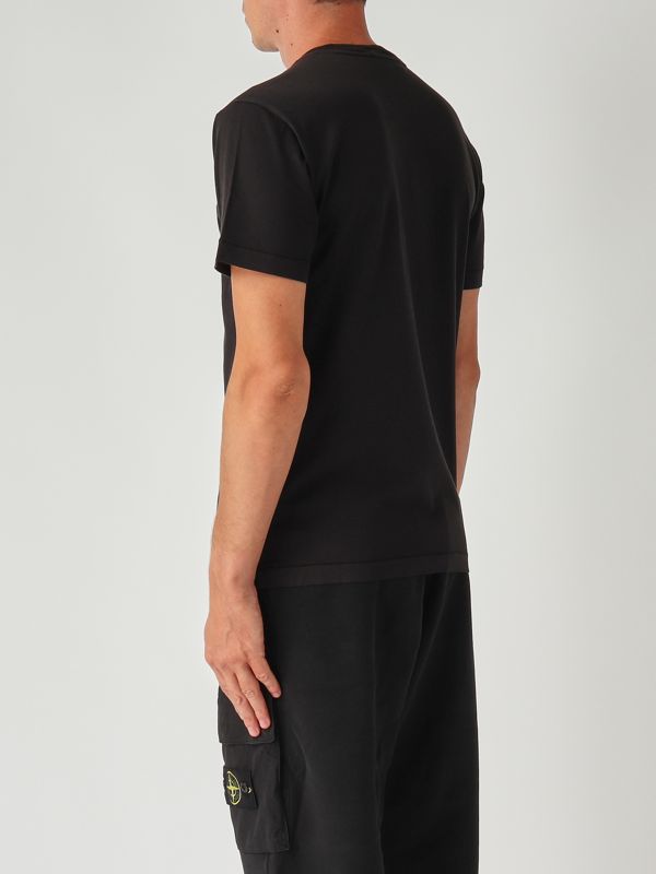 3. Herren T-Shirt aus 60/2-Baumwoll-Jersey Schwarz Stone Island k2s152100027s0013