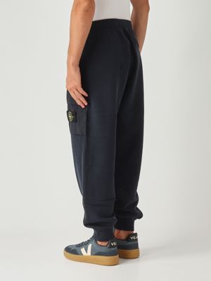 3. Pantalón de hombre de felpa perchada de algodón orgánico Azul marino