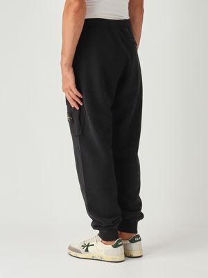 3. Pantalón de hombre de felpa perchada de algodón orgánico Negro