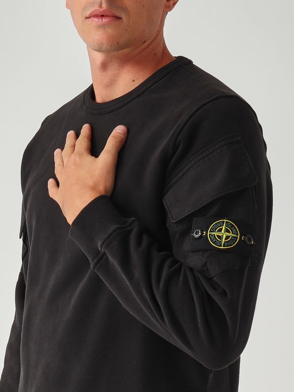 Stone Island Brushed organic cotton fleece sweatshirt for men