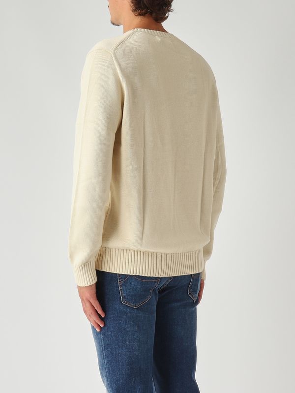 4. Maglia uomo in cotone Crema Polo Ralph Lauren 710810846