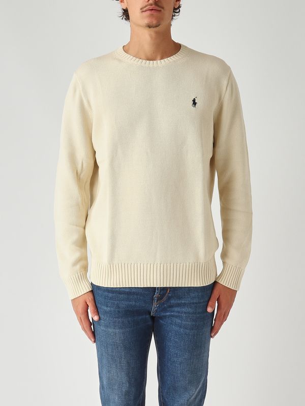 1. Maglia uomo in cotone Crema Polo Ralph Lauren 710810846