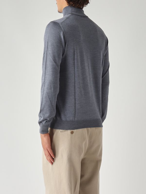 4. Jersey de hombre de cuello perkins en lana virgen y seda Avio Gran Sasso 5713113190