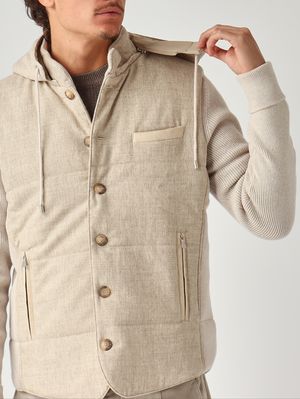 4. Veste en laine pour homme Craie