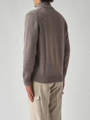 4. Cardigan en laine mérinos extrafine pour homme Gris taupe