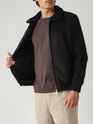 5. Chaqueta de lana para hombre Negro