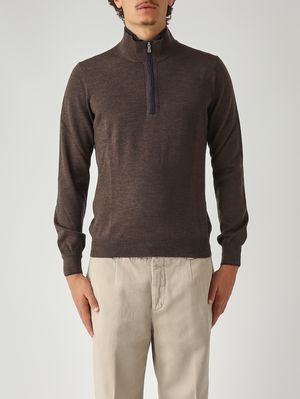 Lupetto uomo in extrafine merino Moro Gran Sasso