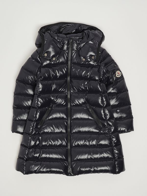 1. Piumino bambina Moka in nylon laqué Blu Moncler k29541c5011068950