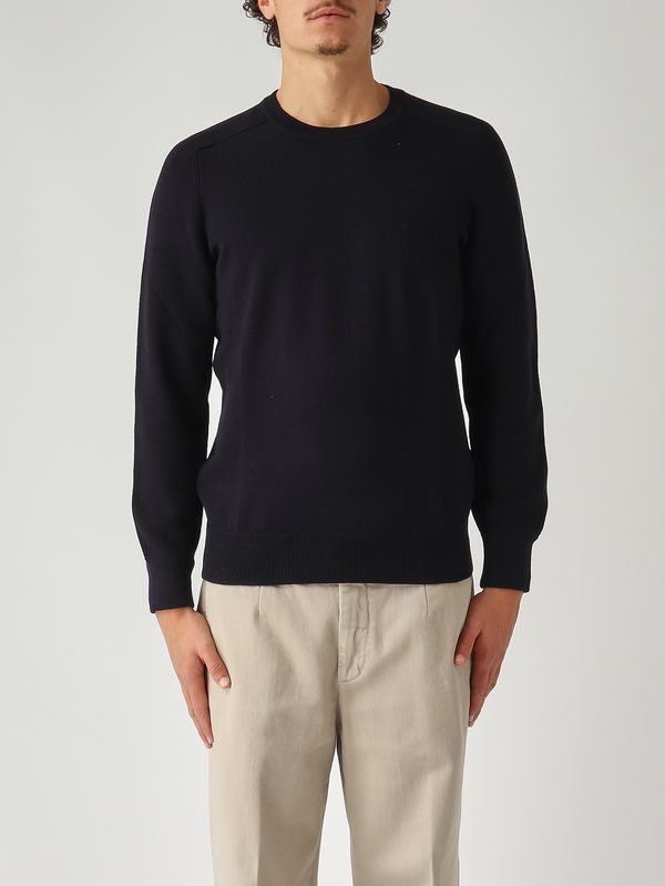 1. Jersey de hombre de lana virgen Rain Wool punto Milano Azul marino Gran Sasso 5716124638