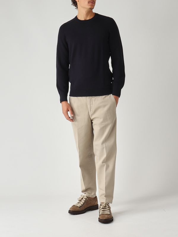 3. Jersey de hombre de lana virgen Rain Wool punto Milano Azul marino Gran Sasso 5716124638