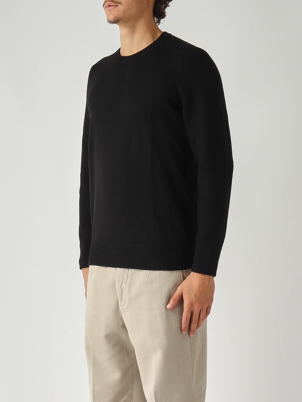 3. Jersey de hombre de lana virgen Rain Wool punto Milano Negro Gran Sasso 5716124638
