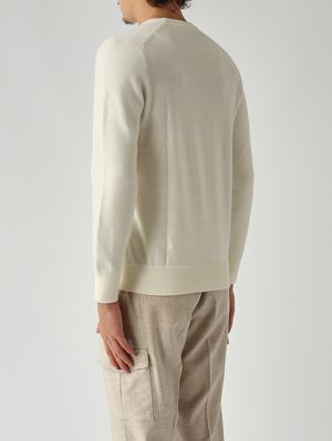 4. Jersey de hombre de lana virgen Rain Wool punto Milano Mantequilla