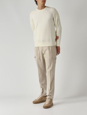 2. Jersey de hombre de lana virgen Rain Wool punto Milano Mantequilla