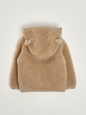 2. Chaqueta para bebé de tejido teddy Camello